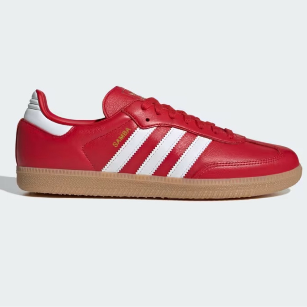 NIB Adidas Samba OG red leather women’s US 6.5